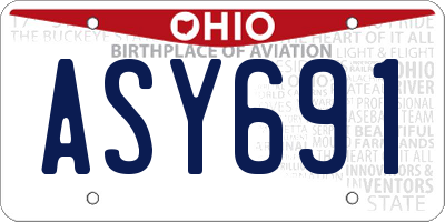 OH license plate ASY691