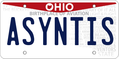 OH license plate ASYNTIS