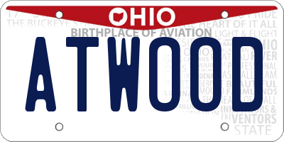 OH license plate ATWOOD