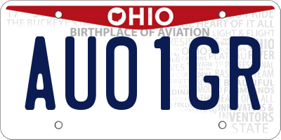 OH license plate AU01GR