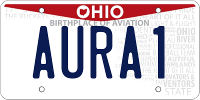 OH license plate AURA1