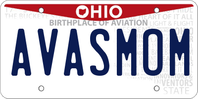 OH license plate AVASMOM