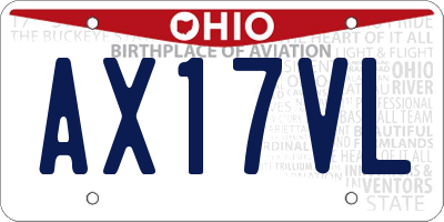 OH license plate AX17VL