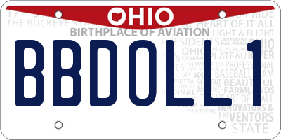 OH license plate BBDOLL1