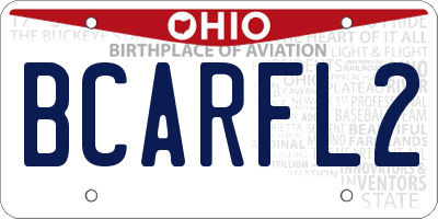 OH license plate BCARFL2