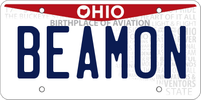 OH license plate BEAMON