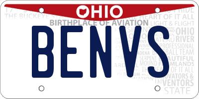 OH license plate BENVS