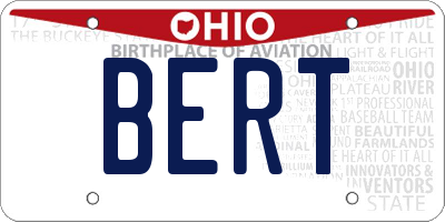 OH license plate BERT