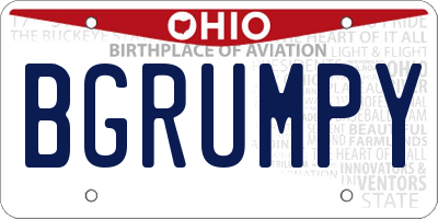 OH license plate BGRUMPY