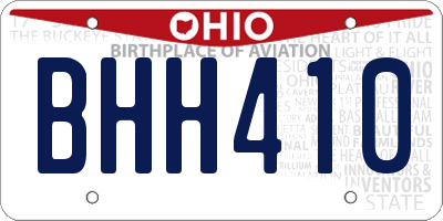 OH license plate BHH410