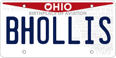 OH license plate BHOLLIS