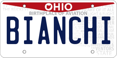 OH license plate BIANCHI