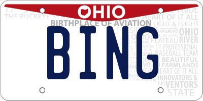 OH license plate BING