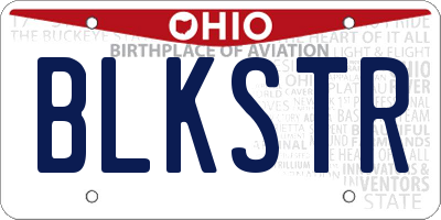 OH license plate BLKSTR