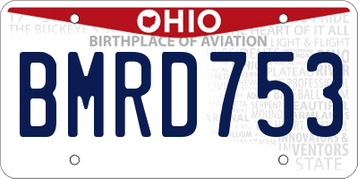 OH license plate BMRD753