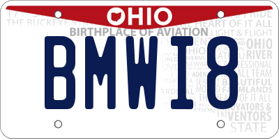 OH license plate BMWI8