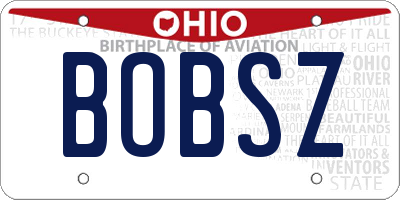 OH license plate BOBSZ