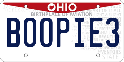 OH license plate BOOPIE3