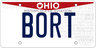 OH license plate BORT