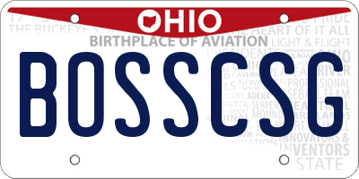 OH license plate BOSSCSG