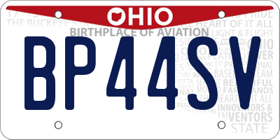 OH license plate BP44SV