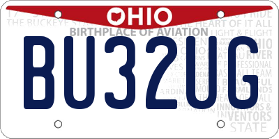 OH license plate BU32UG