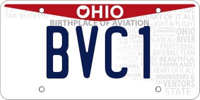 OH license plate BVC1