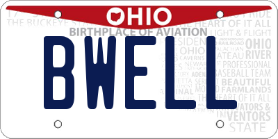 OH license plate BWELL