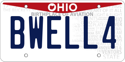 OH license plate BWELL4