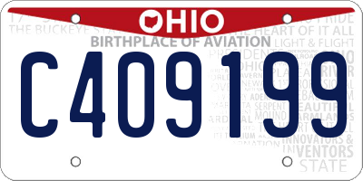 OH license plate C409199