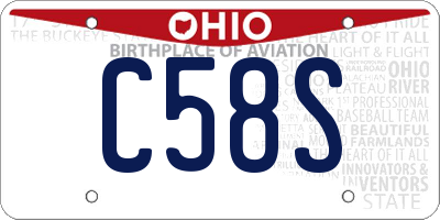 OH license plate C58S