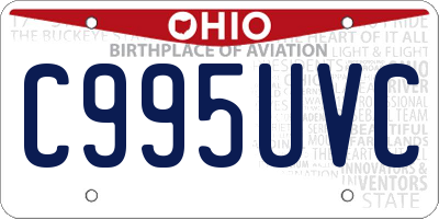 OH license plate C995UVC