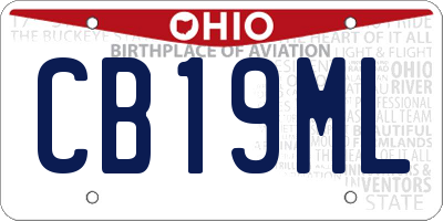 OH license plate CB19ML