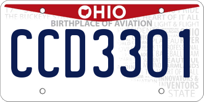 OH license plate CCD33O1