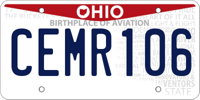 OH license plate CEMR106