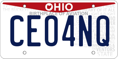 OH license plate CEO4NQ