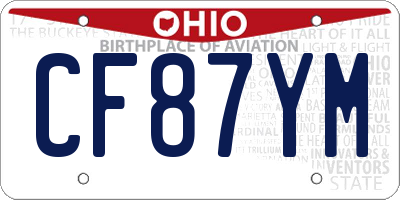 OH license plate CF87YM