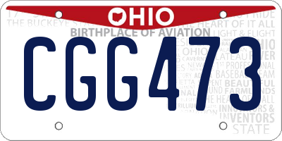 OH license plate CGG473