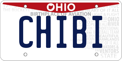 OH license plate CHIBI