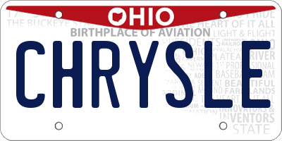 OH license plate CHRYSLE