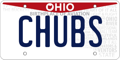 OH license plate CHUBS