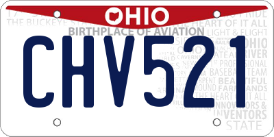 OH license plate CHV521