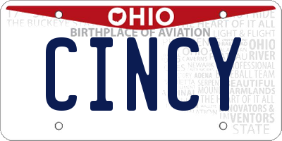 OH license plate CINCY