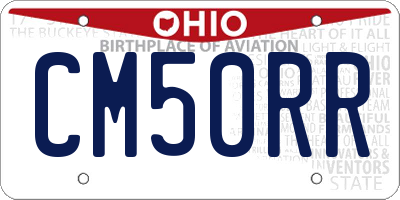 OH license plate CM50RR