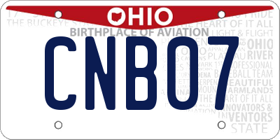 OH license plate CNB07