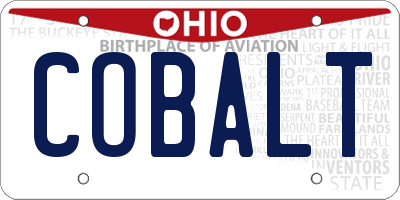 OH license plate COBALT