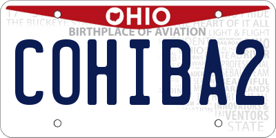 OH license plate COHIBA2