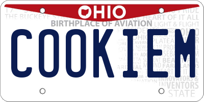 OH license plate COOKIEM