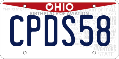 OH license plate CPDS58