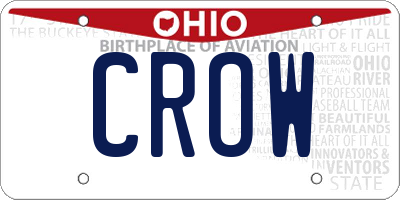 OH license plate CROW